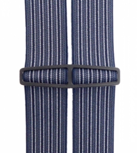 Preview: Streifenhosenträger 5070 mit Lederabschlüssen